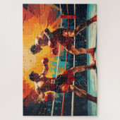 ノックアウトラウンド：ボクシング操作 ジグソーパズル (縦)