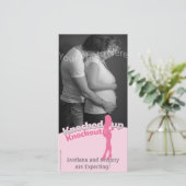 ノックアップノックアウト赤ちゃんシャワーお母さん 案内状 (スタンド正面)