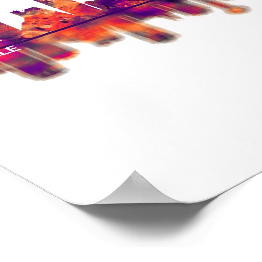 ノックスビルテネシーのスカイライン ポスター (角)