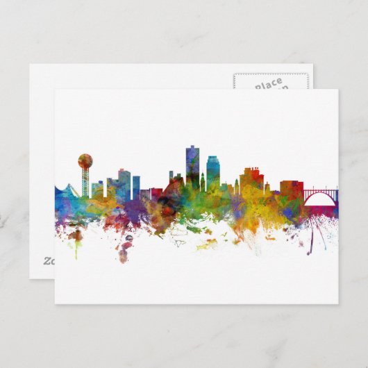 ノックスビルテネシーのスカイライン ポストカード (正面/裏面)