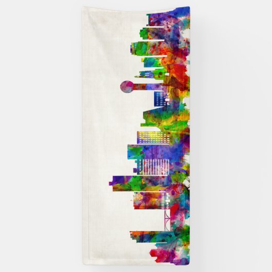 ノックスビルテネシーのスカイライン 横断幕 (縦)