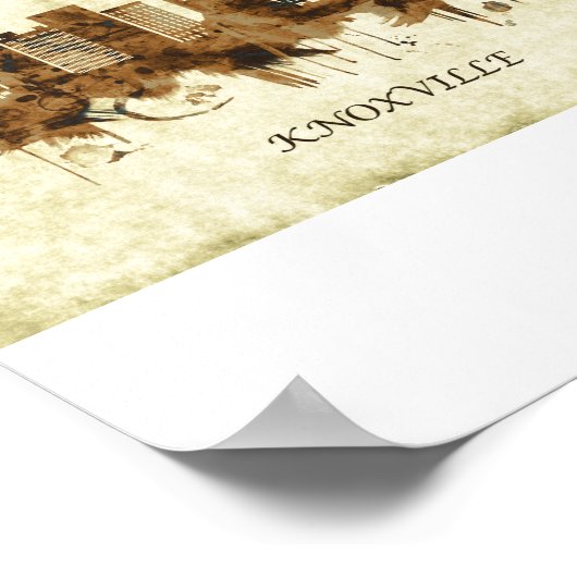 ノックスビルテネシーの街並み ポスター (角)