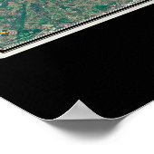 ノックスビルテネシー宇宙衛星地図 ポスター (角)