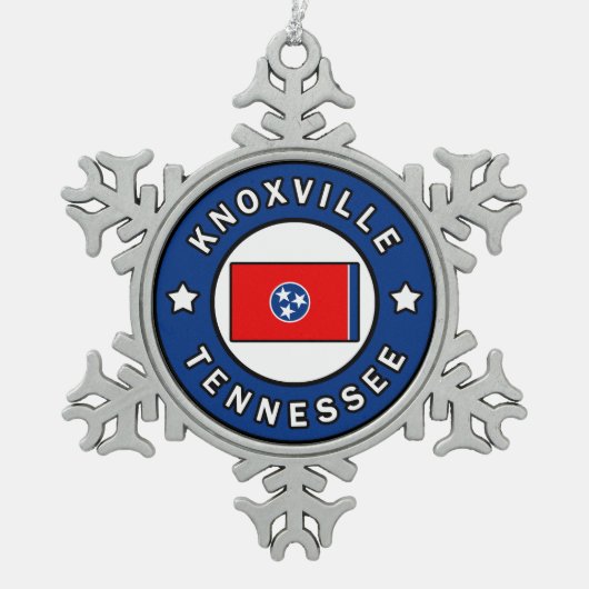 ノックスビルテネシー スノーフレークピューターオーナメント (正面)