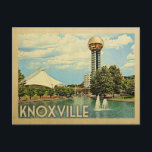 ノックスビルテネシーVintage Travel ポストカード<br><div class="desc">Knoxville Tennesseeデザインでヴィンテージ旅行スタイル美しいアートパークシーンをフィーチャー。</div>