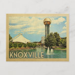 ノックスビルテネシーVintage Travel ポストカード<br><div class="desc">Knoxville Tennesseeデザインでヴィンテージ旅行スタイル美しいアートパークシーンをフィーチャー。</div>