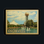 ノックスビルテネシーVintage Travel マグネット<br><div class="desc">Knoxville Tennesseeデザインでヴィンテージ旅行スタイル美しいアートパークシーンをフィーチャー。</div>