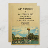 ノックスビル結婚式招待状テネシー 招待状 (正面/裏面)