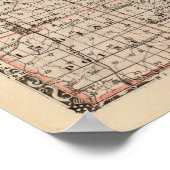 ノックス郡の地図 ポスター (角)