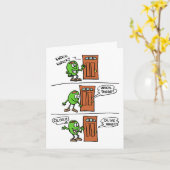 ノックノックオリーブユー記念日グリーティングカード カード (黄色い花)