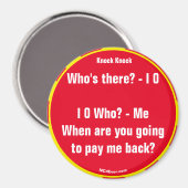 ノックノックジョークI Oマグネット マグネット (正面/裏面)