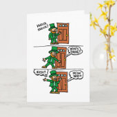 ノックノックハッピーセントパトリックのデイカード カード (黄色い花)