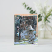 "ノックノック格言" – ポーランドのポストカードWroclaw ポストカード (スタンド正面)