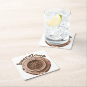 ノックノック – バルセロナオールドクォータードアノッカー スクエアペーパーコースター (インサイチュ)