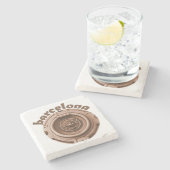 ノックノック – バルセロナオールドクォータードアノッカー ストーンコースター (横)