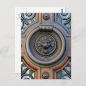 ノックノック – ライオンドアノッカー葉書 ポストカード (正面/裏面)