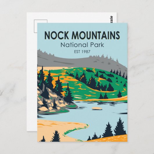 ノックマウンテンズナショナルパークオーストリアヴィンテージ ポストカード (正面/裏面)