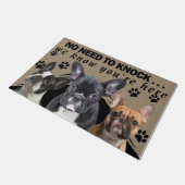 ノック不要、ピットブル好きのドアおもしろいマット ドアマット (アングル)