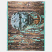 ノック天国のドア フリースブランケット (正面)