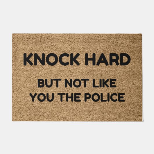 ノック懸命が警察のようではない ドアマット (正面)