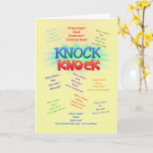 ノック・ジョーク父の日カード カード (黄色い花)