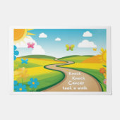 「ノック・ノック」アートDoormat ドアマット (正面)