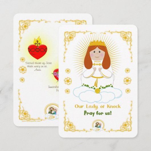 ノック・ホーリー・カードの女性 招待状 (正面/裏面)