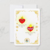 ノック・ホーリー・カードの女性 招待状 (裏面)