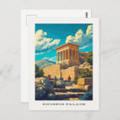 ノッソスパレスクレタギリシャ旅行はがき ポストカード (正面/裏面)