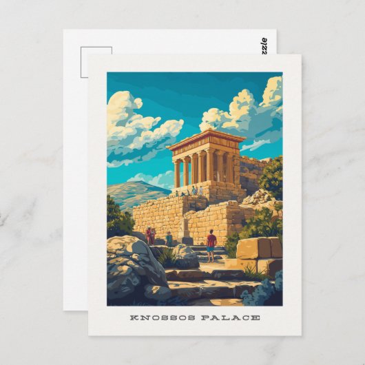 ノッソスパレスクレタギリシャ旅行はがき ポストカード (正面/裏面)