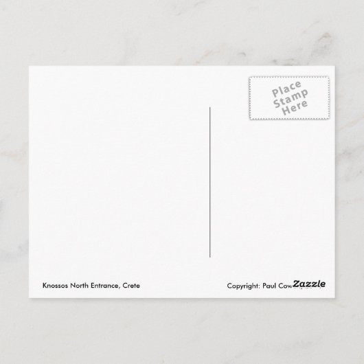 ノッソス北玄関はがき ポストカード (裏面)