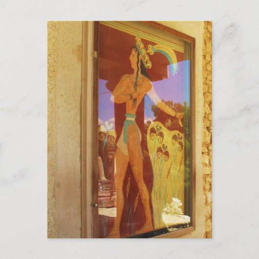 ノッソス・フレスコのミノア絵画宮殿 ポストカード (正面)