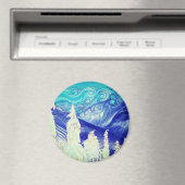 ノッチに向かう冬の木々 マグネット (インサイチュ (食洗機))