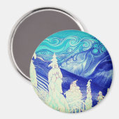 ノッチに向かう冬の木々 マグネット (正面/裏面)