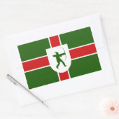 ノッチンガムシャー州旗 長方形シール (封筒)