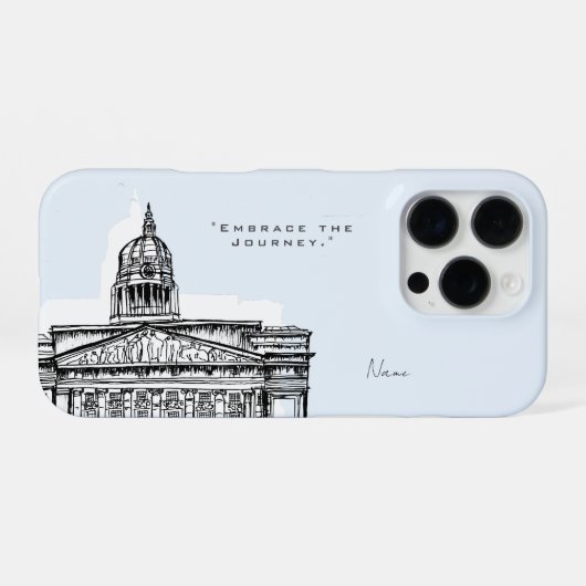 ノッチンガムトーンスケッチiphoneケース iPhoneケース (裏面横)