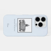 ノッチンガムトーンスケッチiphoneケース iPhoneケース (裏面横)