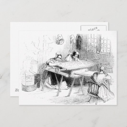 ノッチンガムレースメーカーでの一日 ポストカード (正面/裏面)