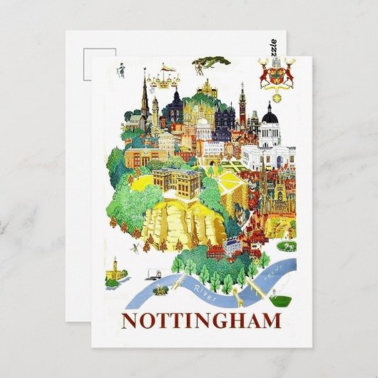 ノッチンガム市,家,素晴らしイギリス,ヴィンテージ ポストカード (正面/裏面)