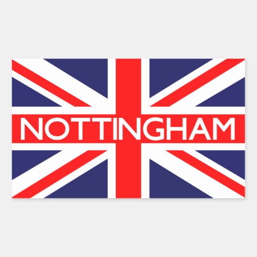 ノッチンガム:イギリス国旗 長方形シール (正面)