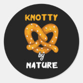 ノッティバイ自然焼いたプレッツェルプンサリティスナック ラウンドシール (正面)