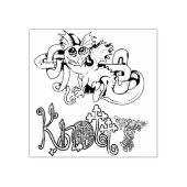 ノッティリルケルト結び目模様ドラゴン ラバースタンプ (インプリント)