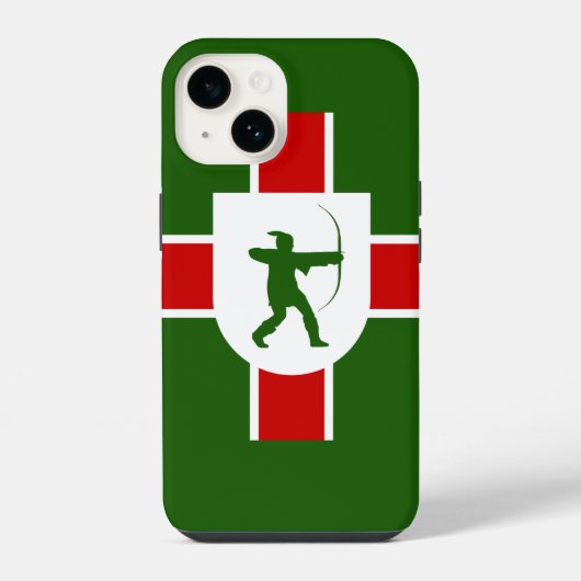 ノッティンガムシャーの旗 iPhoneケース (裏面)