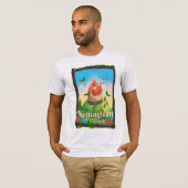 ノッティンガム城の旅行ポスター Tシャツ (正面フル)
