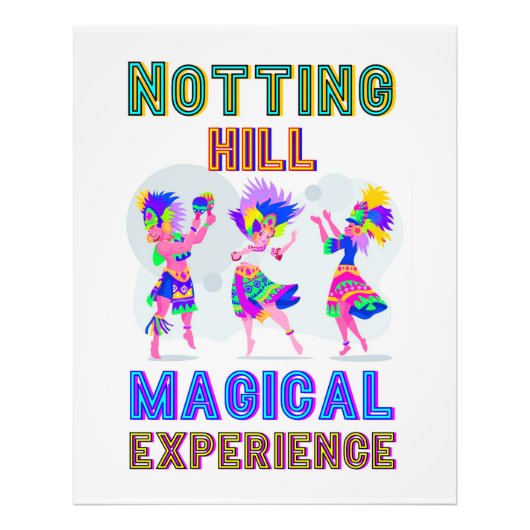 ノッティングヒルカーニバルロンドンインギリ威厳があるンドダンサー フォトプリント            (正面)