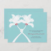 ノッテッドパームツリーズハートビーチ結婚式披露宴 招待状 (正面/裏面)