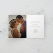 ノッテッドパームツリートロピカルデスティネーションウェディング サンキューカード (内部)