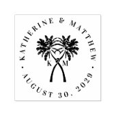 ノッテッドパームツリートロピカルデスティネーションウェディング セルフインキングスタンプ (デザイン)