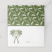 ノッテッドパームツリートロピカルデスティネーションウェディング プレイスカード (外部開封)