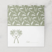 ノッテッドパームツリートロピカルデスティネーションウェディング プレイスカード (外部開封)